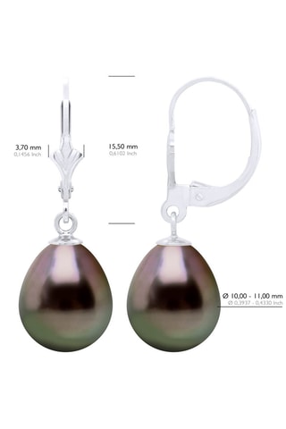 Boucles d'oreilles Or blanc et perles de culture