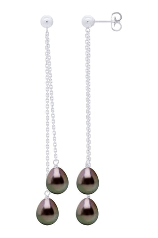 Boucles d'oreilles Or blanc et perles de culture