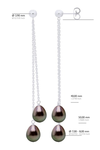 Boucles d'oreilles Or blanc et perles de culture