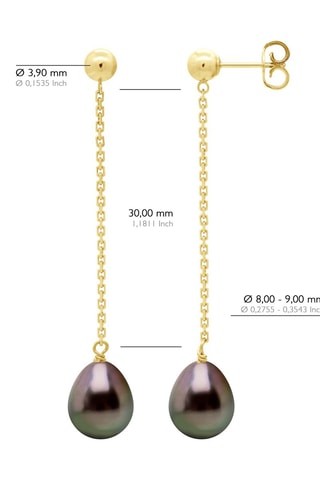 Boucles d'oreilles Or jaune et perles de culture