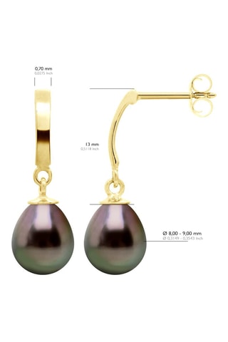 Boucles d'oreilles Or jaune et perles de culture