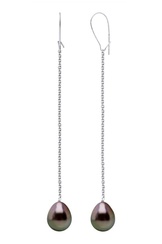 Boucles d'oreilles Or blanc et perles de culture
