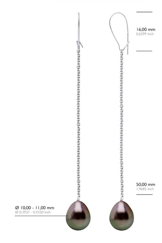 Boucles d'oreilles Or blanc et perles de culture