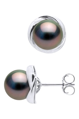 Puces Or blanc et perles de culture