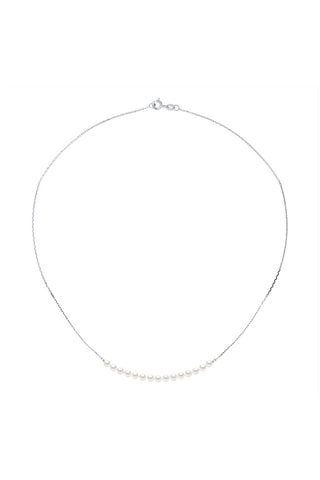 Collier Or blanc et perles de culture d'eau douce