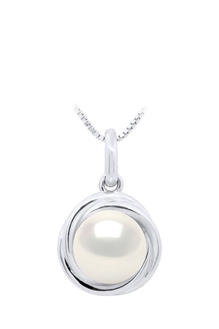 Pendentif Or blanc et perle de culture d'eau douce