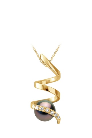 Pendentif Or jaune, diamants et perle de culture