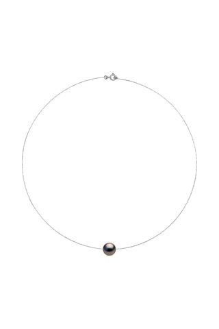 Collier Or blanc et perle de culture de Tahiti