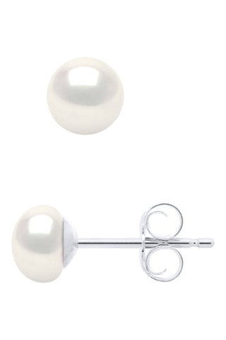 Puces Argent et perles de culture