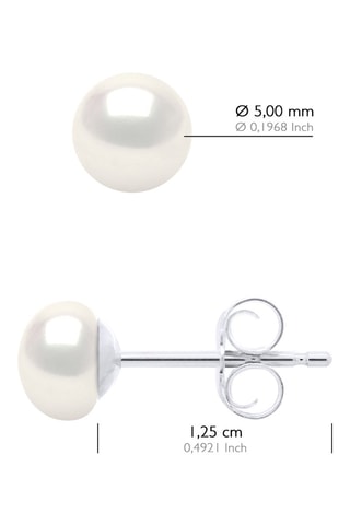 Puces Argent et perles de culture