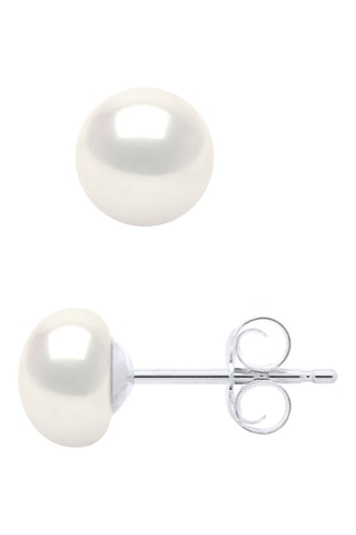 Puces Argent et perles de culture
