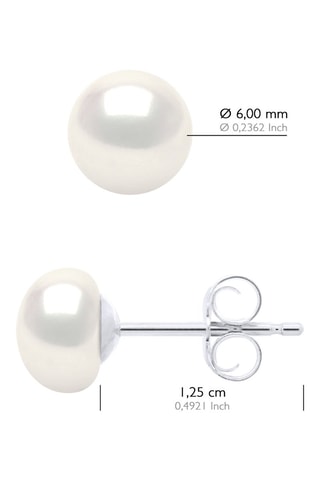 Puces Argent et perles de culture