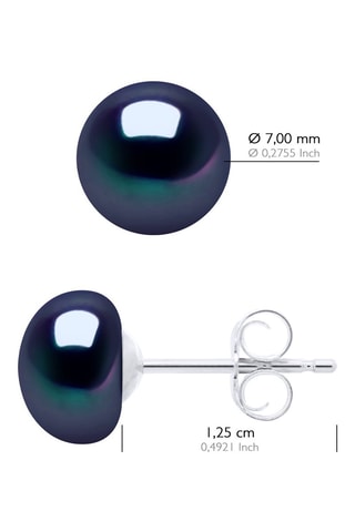 Puces Argent et perles de culture