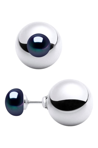 Puces Argent et perles de culture