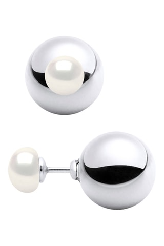 Puces Argent et perles de culture