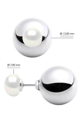 Puces Argent et perles de culture