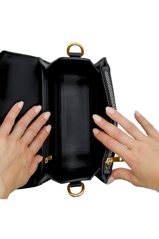 Sac porté épaule en cuir Saint-Cloud - Noir