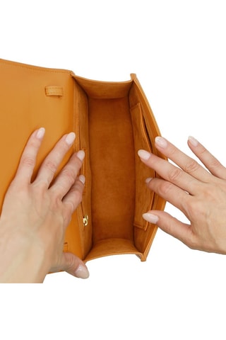 Sac bandoulière en cuir vegan Elysée - Marron