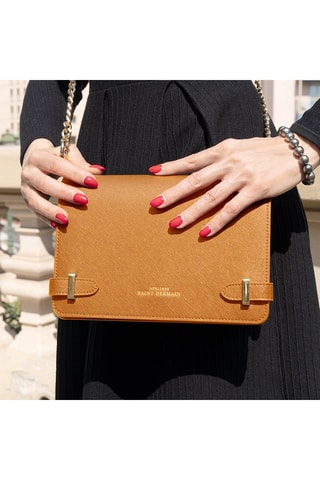 Sac bandoulière en cuir vegan Elysée - Marron