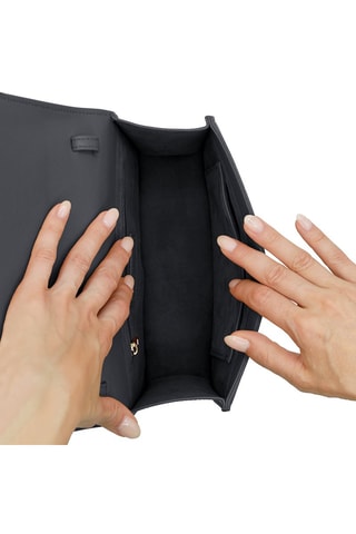 Sac porté épaule en cuir Elysée - Noir