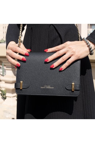 Sac porté épaule en cuir Elysée - Noir