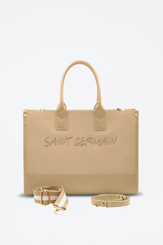 Cabas en cuir vegan Quartier Latin - Beige
