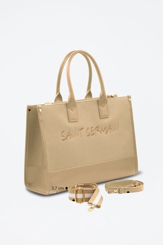 Cabas en cuir vegan Quartier Latin - Beige