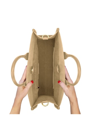 Cabas en cuir vegan Quartier Latin - Beige