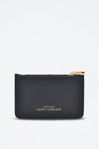 Porte-monnaie en cuir vegan ASG - Noir