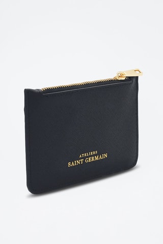 Porte-monnaie en cuir vegan ASG - Noir