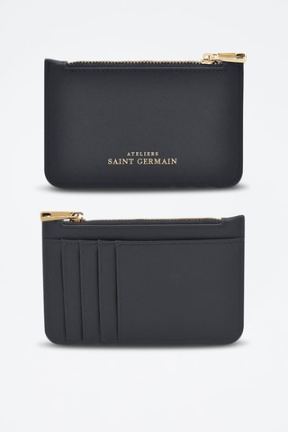 Porte-monnaie en cuir vegan ASG - Noir