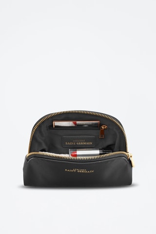 Mini trousse à maquillage en cuir Thonon - Noir