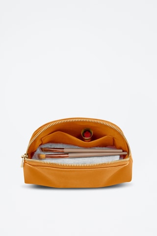 Trousse de toilette en cuir Thonon - Marron