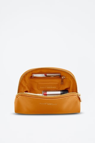 Trousse de toilette en cuir Thonon - Marron