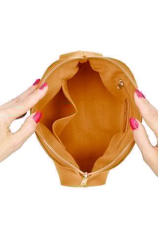 Trousse de toilette en cuir Thonon - Marron