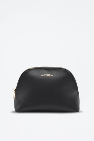Trousse à maquillage en cuir Thonon - Noir