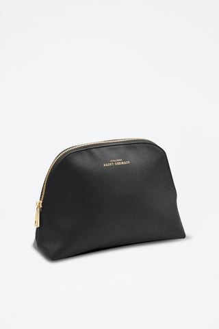 Trousse à maquillage en cuir Thonon - Noir