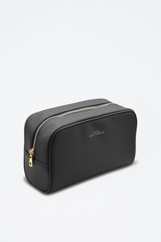 Trousse de toilette en cuir - Noir