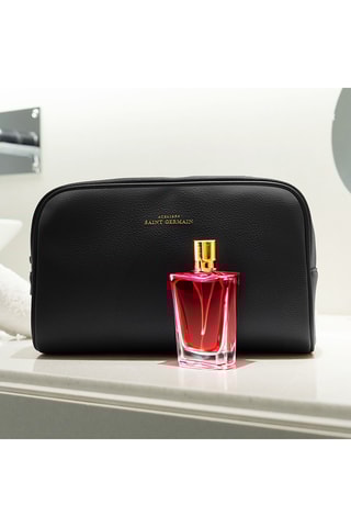 Trousse de toilette en cuir - Noir