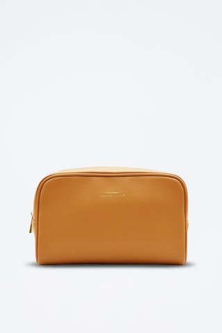 Trousse de toilette en cuir - Marron