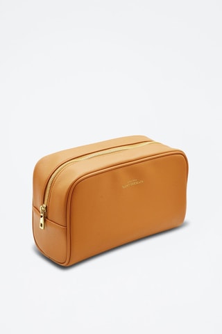 Trousse de toilette en cuir - Marron
