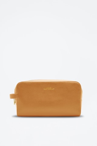 Trousse de toilette en cuir - Marron