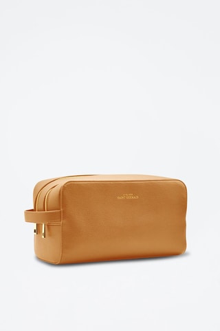 Trousse de toilette en cuir - Marron