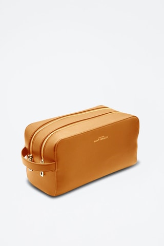 Trousse de toilette en cuir - Marron