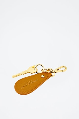 Porte-clés en cuir Dream Paris - Marron et doré