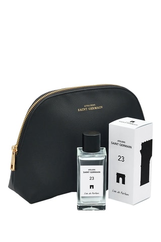 Ensemble trousse de toilette en cuir Thonon et N°23 Ateliers Saint Germain - Eau de parfum 100 ml
