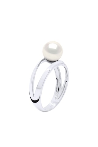 Bague Or blanc et perle de culture d'eau douce