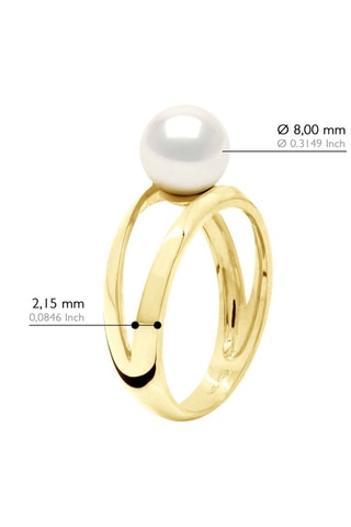 Bague Or jaune et perle de culture d'eau douce