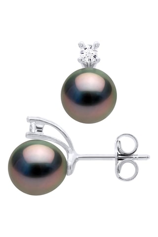 Puces Argent et perles de culture