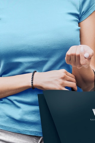 Bracelet  Or blanc et perles de culture